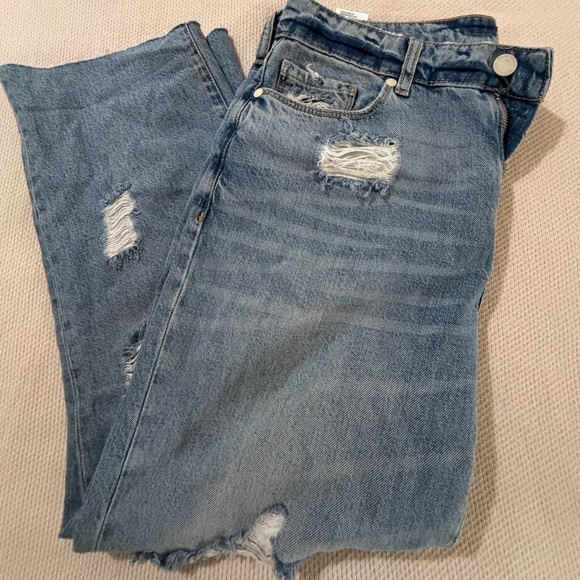 PAIGE Light Blue Distressed Boyfriend Jeans - Picture 5 of 15